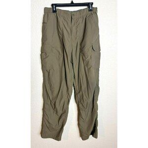 REI Pants Mens Cargo Size 34 Army Green Hiking Outdoor Lightweight